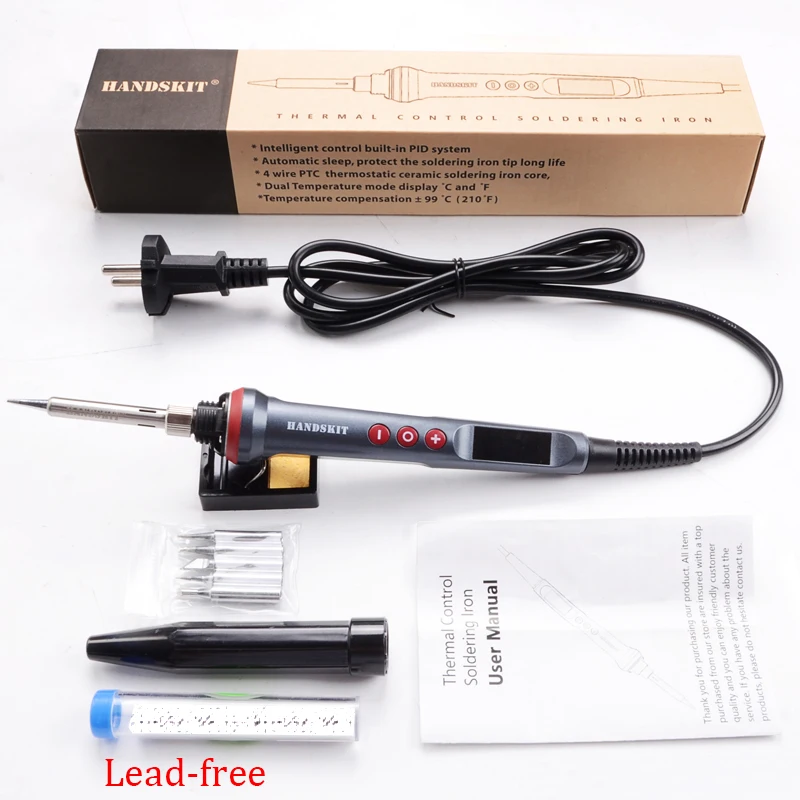 200W Electric Soldering Iron Digital Temp Adjustment Automatic Sleep Internal Thermal Ceramic Heating Electronic Welding Tools hot air rework station