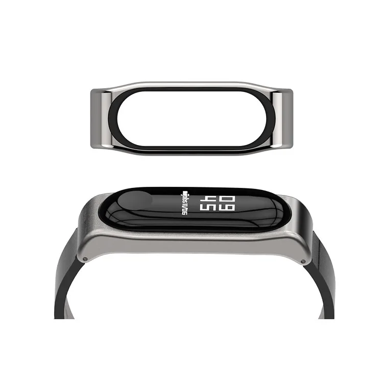 Искусственная кожа для mi band 4 ремешок Смарт аксессуары для Xiaomi mi ремешок 4 ремешок замена анти-потеря спортивный пояс с металлическим чехлом