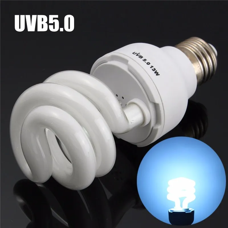 

New UVB lamp UV bulb Calcium bulb for reptile turtle lizard and snake 13W UVB lamp E27 lamp night light heating5.0/10.0 optional