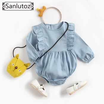 

Sanlutoz Princess Baby Girls Romper Long Sleeve Cotton Clothes for Newborn Girls Cute Winter Infant Girls Rompers