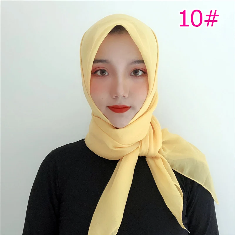 Мусульманский женский хиджаб шарф Балийский однотонный цветной головной платок мягкий хлопковый хиджаб femme musulman шали и обертывания