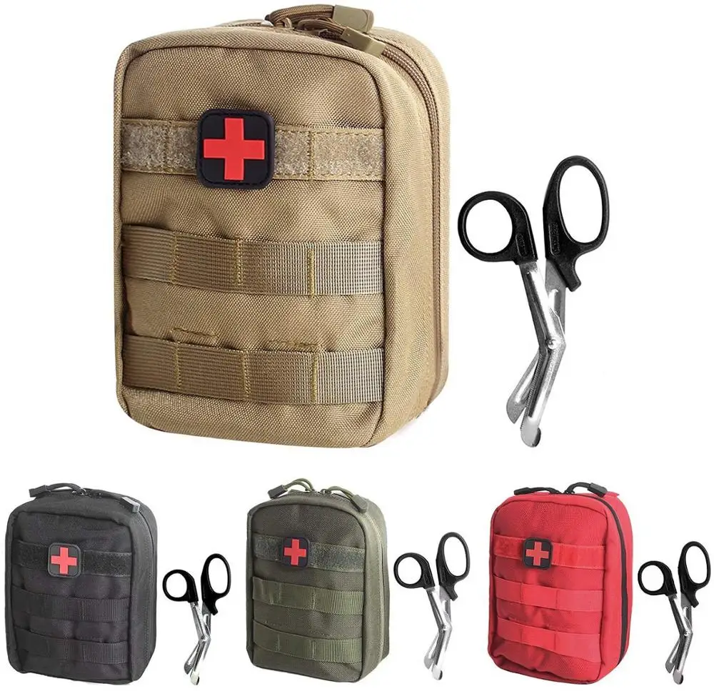 Outdoor Survival First Aid Bag Kits 1000D Nylon Tactical Pack Camping Climbing Emergency Case with Patch and Shear | Спорт и