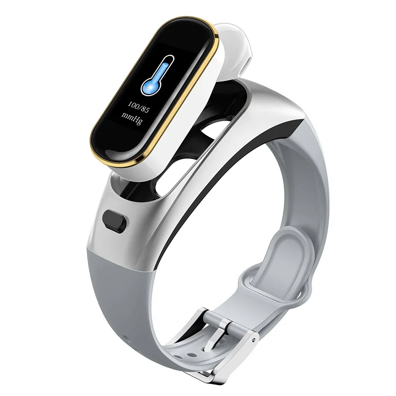 Умный браслет и беспроводные Bluetooth наушники фитнес-браслет кровяное давление часы Смарт-браслет наушники для iPhone Xiaomi