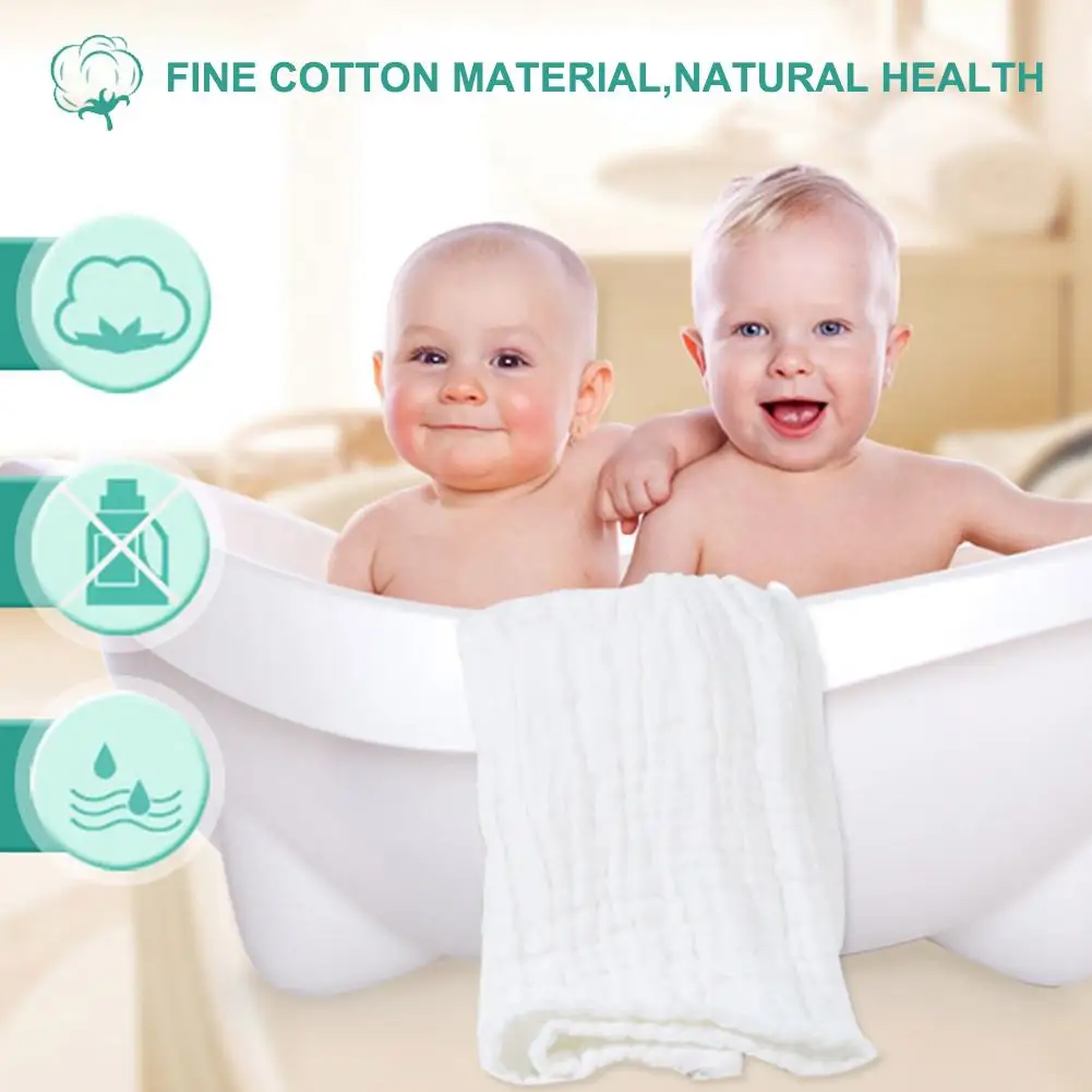  Baby Cotton Gauze Towel Towel Wash Cloth Handkerchiefs Feeding Saliva Towel Soft Cotton Gauze Kids 