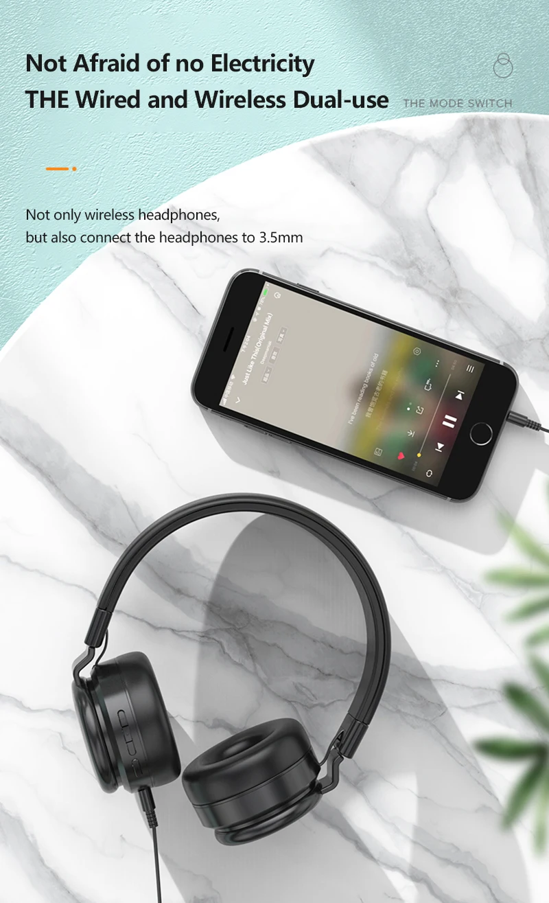 HIFI stereo earphones bluetooth headphone music headset support SD card and FM with mic for mobile xiaomi iphone sumsamg tablet