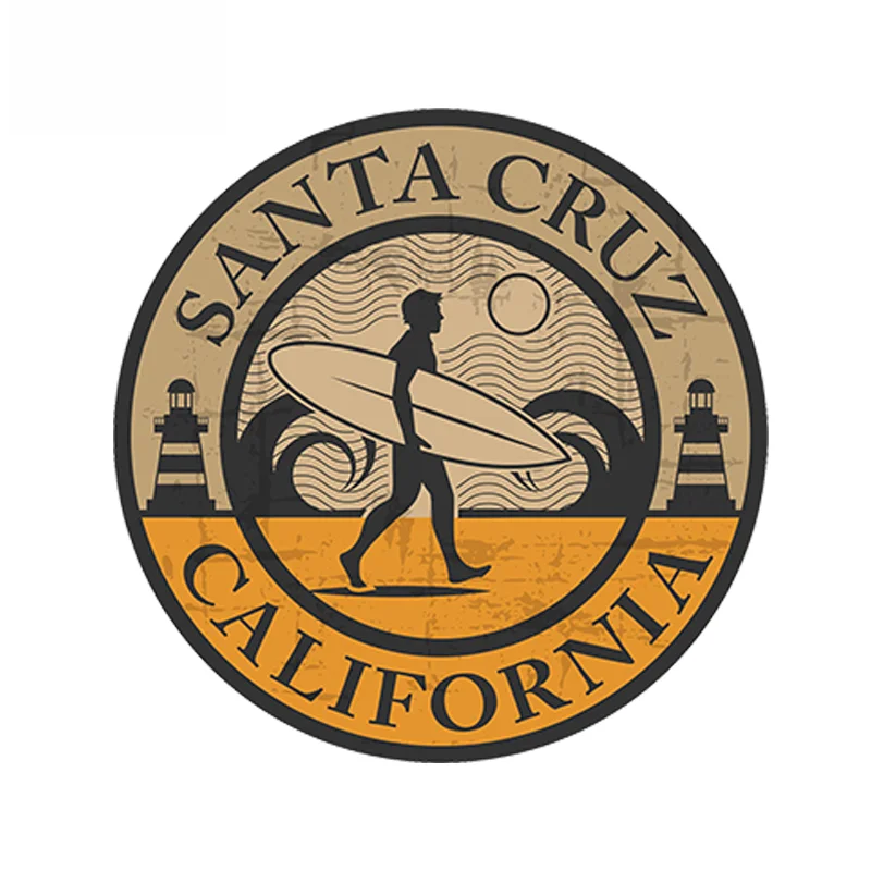 Автомобильный Стайлинг автомобильная наклейка Santa Cruz California Виниловая для IPad