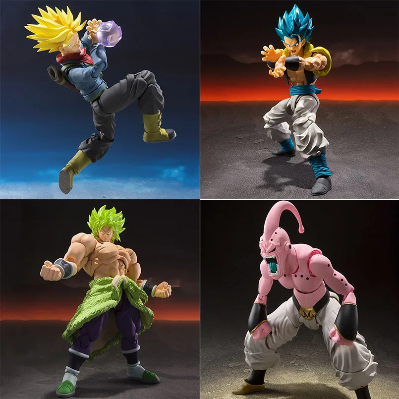 Аниме SHF Dragon ball Z Super Saiyan Trunks Buu Vegeta Broli ПВХ Фигурки игрушки broly Коллекционная модель