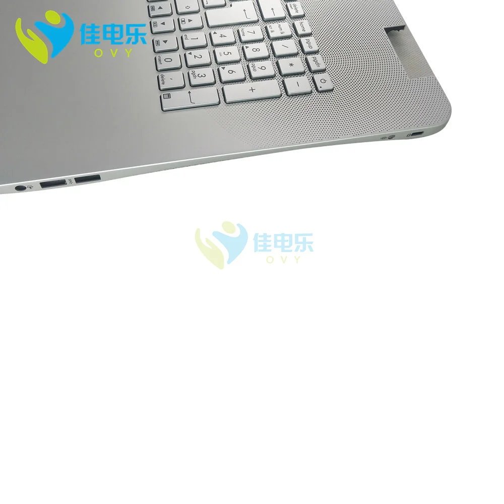 Teclado Retroiluminado para Laptop Asus Teclados de Luz Palmrest Prata c Shell gk be fr ru ua sw cz nd af cf N751 G771 N751jx G771jw - Imagem 4