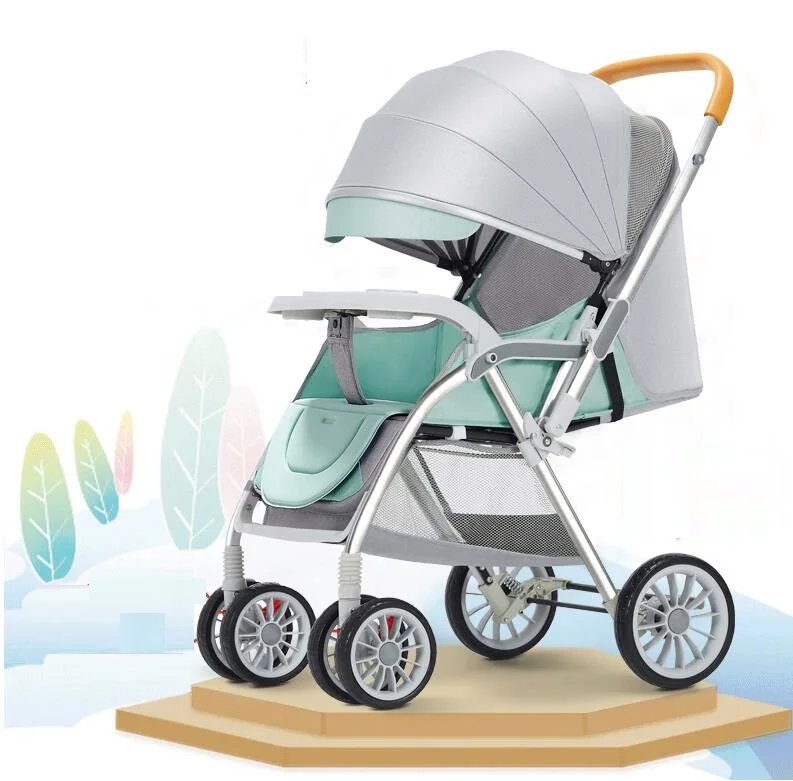 

Baby stroller can sit and lie down super light carrying folding simple four wheel cart newborn baby carriage