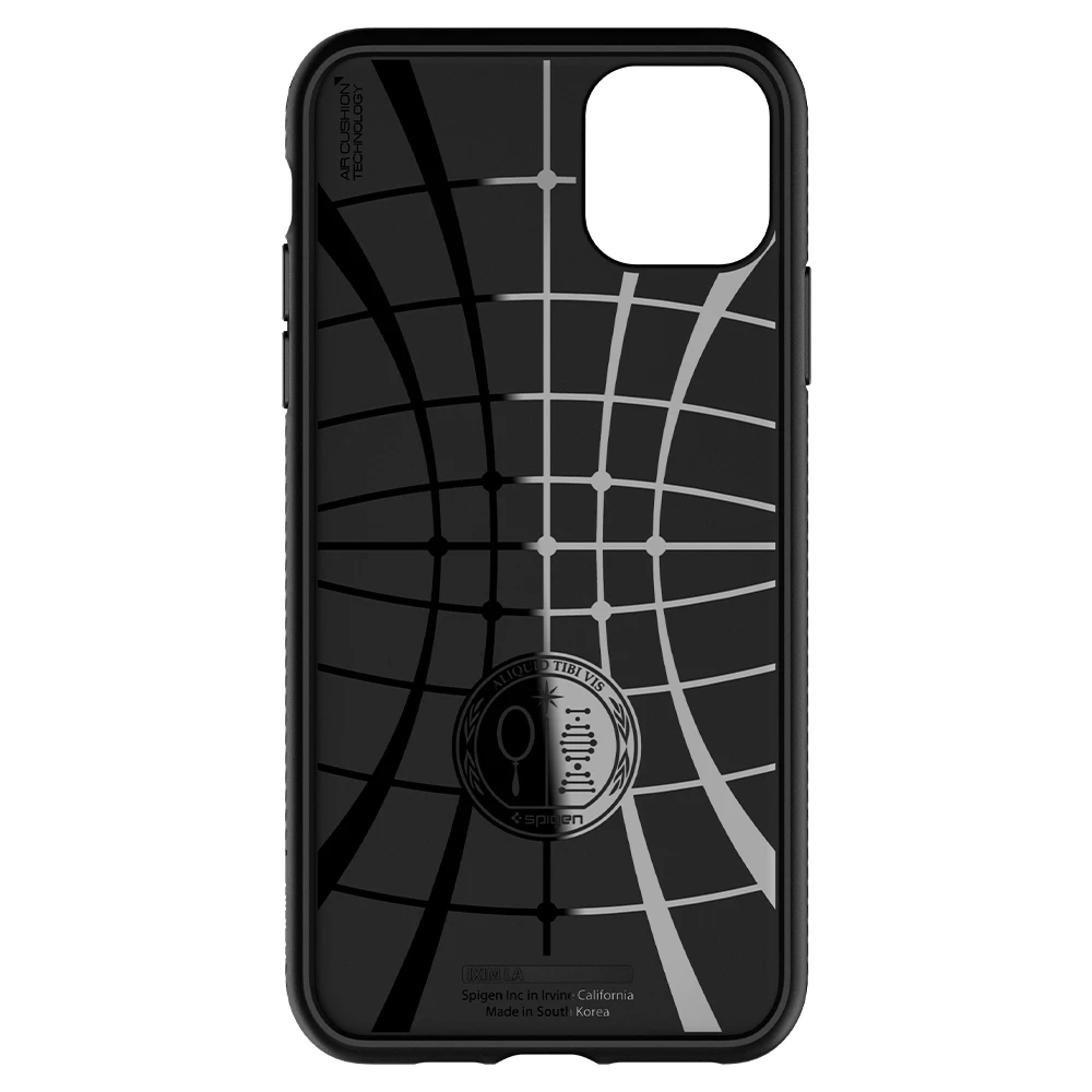 Spigen жидкий воздушный Крест Текстура Гибкий Мягкий ТПУ легкий Противоскользящий матовый черный чехол для iPhone 11 Pro Max/11 Pro/11