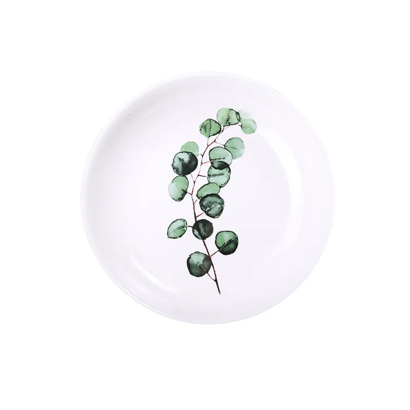 E Planter Pattern Dinner Plates Home Decorative Food Dishes Ins Tableware Ceramic Nordic Style Plate Home Fruit Dish - Цвет: E