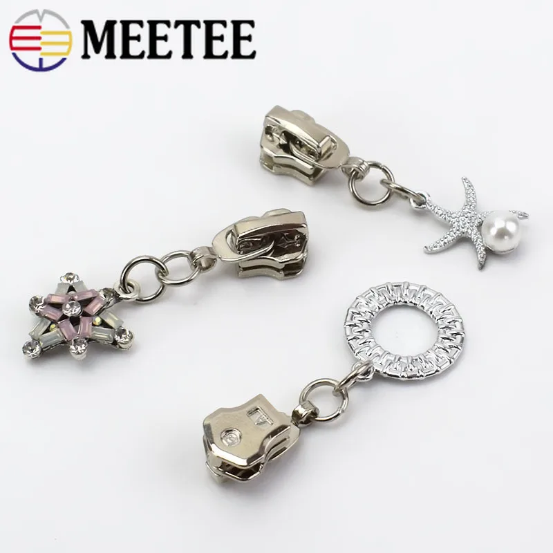 5 шт. металлические ползунки для молнии Meetee|Бегунки молнии| |