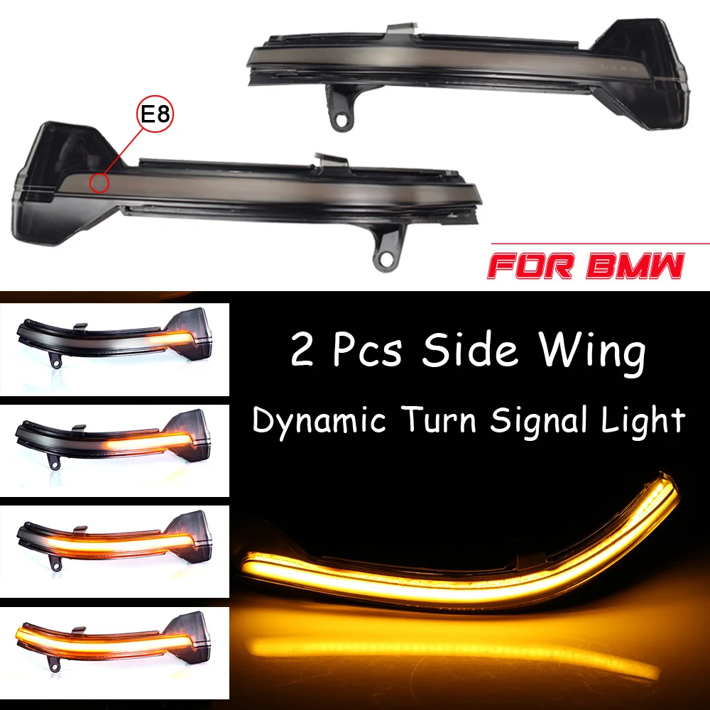 2 шт. для BMW 5 6 7 серии F10 F11 F07 F06 F12 F13 F01 динамический поворотный сигнал светодиодный