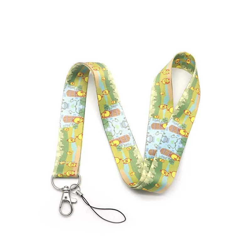 Маленький желтый цыпленок шнурок мода иллюстрация шнурок для мобильного брелок для телефона ID карты пропуск телефон Веревка держатель значка DC140