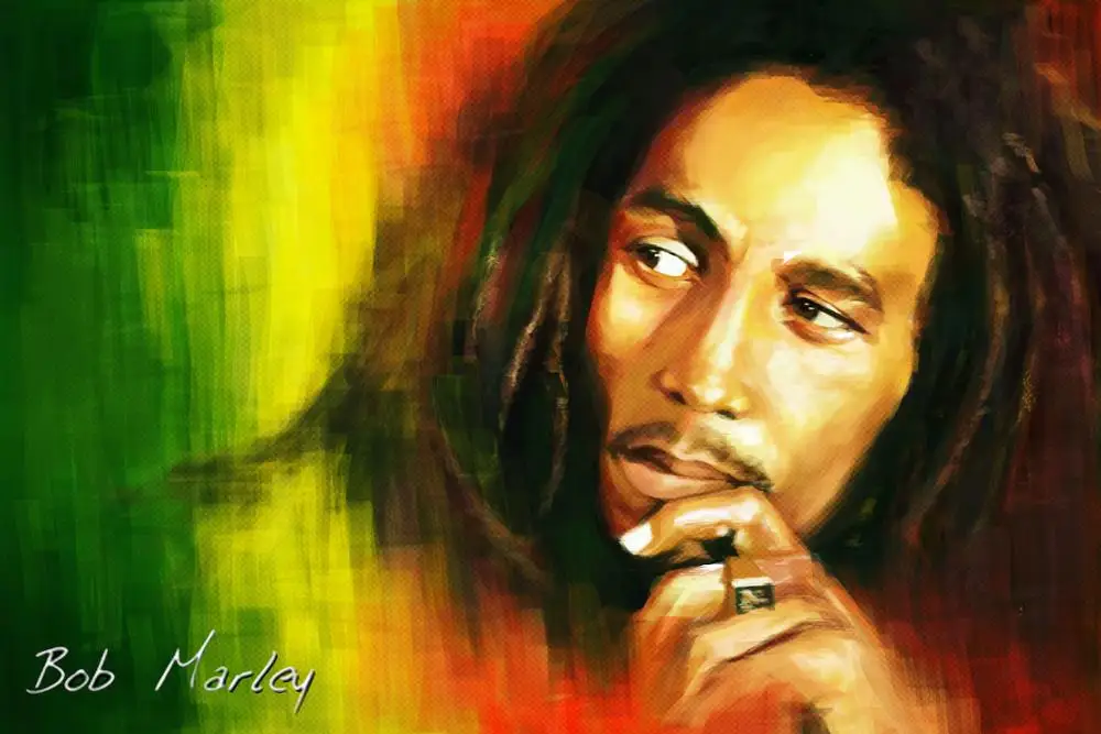 Custom Printing Wall Painting Bob Marley Poster Wallpaper Music Star Stickers Dining Room Decorations U2003 | Дом и сад