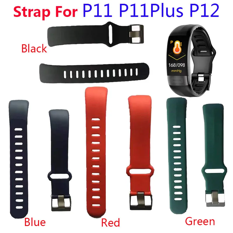 Original Replacement Silicone Strap For P11 Plus P12 Smart Band Replace Bracelet Wristband PLUS Watch |