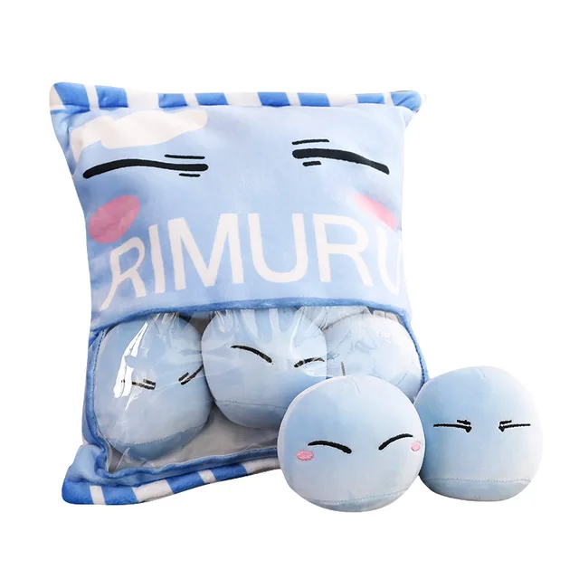 Two-dimensional Q Version Pillow Anime That Time I Got Reincarnated As A Slime Rimuru Tempest Cosplay Props Plush Stuffed Doll
