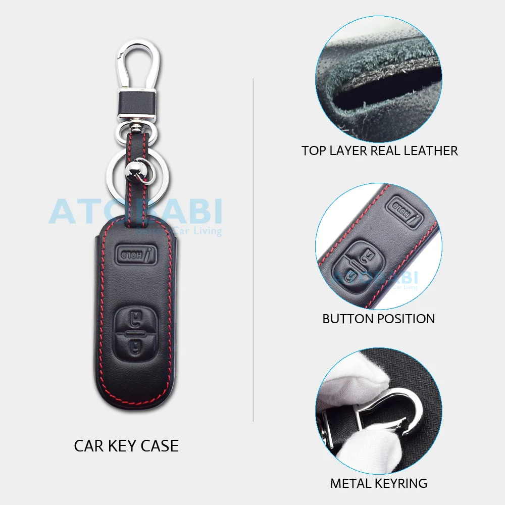 Coque Pour Télécommande Mazda CX-3 CX-5 CX-9 2020-2022 - Coque De Protection Noire - Neuf - 3 Boutons