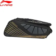 Li-Ning бадминтон ракетка сумка для 6-pack обуви карманный Профессиональный Спорт Спортивная ракетка сумка ABJP076 ZYF348