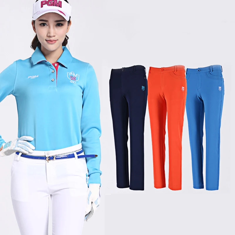 PGM штаны для гольфа женская спортивная одежда брюки Полный Длинный карандаш легкий сплошной тонкий женский теннис спорт одежда для гольфа