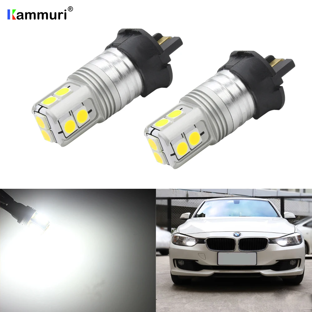 (2) Ксеноновые белые светодиодные лампы PW24W без ошибок для BMW F30 3 серии Volkswagen VW CC SS MK7