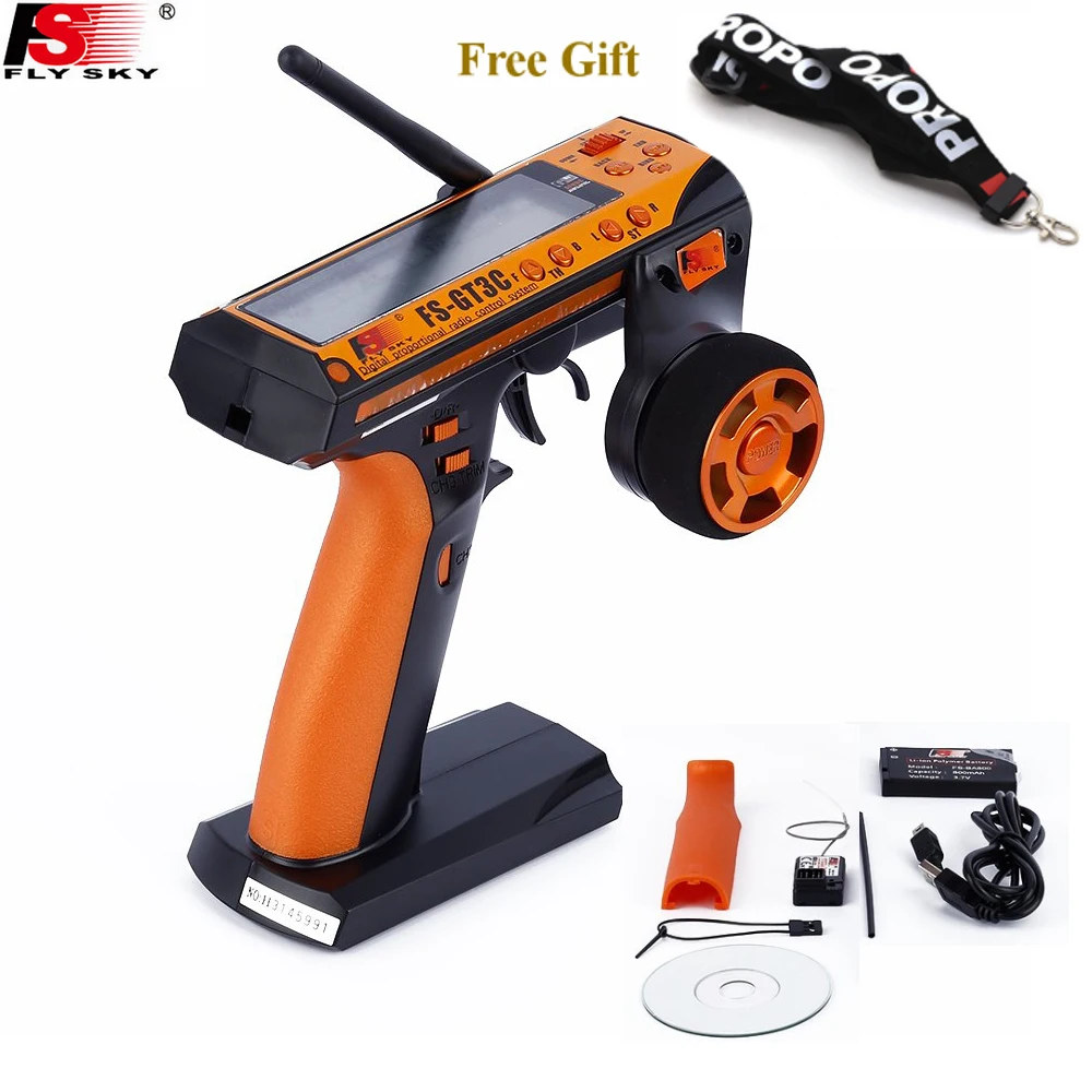 Comprar Control remoto del transmisor Flysky FS GT3C GT3C con el receptor GR3E para el coche RC camión orugas Jeep barco 4WD