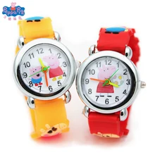 New Peppa Pig George Peggy Cartoon Silicone Electronic Watch Toy Girl Primary Student Waterproof Quartz Watch Luminous Watch