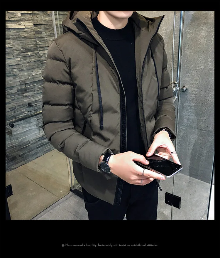 Autumn And Winter MEN'S Cotton Padded Clothing Warm Cotton Coat Korean-style Slim Fit MEN'S Coat Jacket Trend Casual Thick