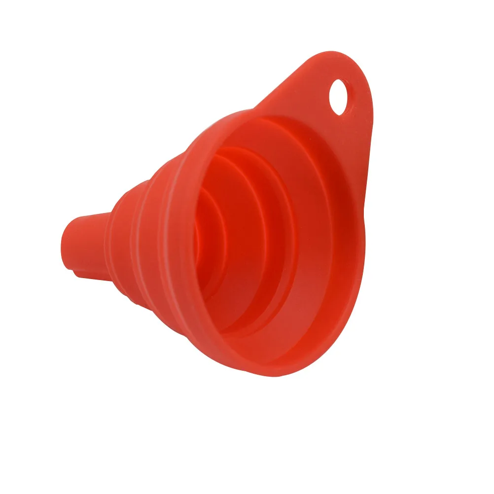 Car Universal Collapsible Silicone Auto Engine Funnel Gasoline Oil Fuel Petrol Diesel Liquid Washer Fluid Change Fill Transfer