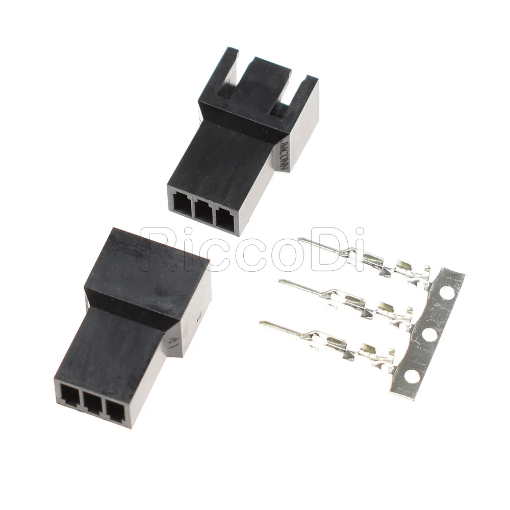 Черный Molex 2540 3 контакта внешний стандартный корпус и обжимные контакты для