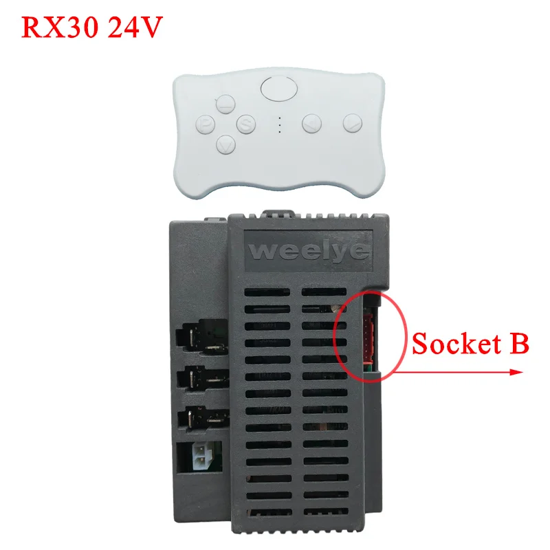 WEELYE 24V RX74 Children's Electric Car Bluetooth Remote Control,Wellye 24V RX30 Toy Electric Car 2.4G Controller Box Parts 3