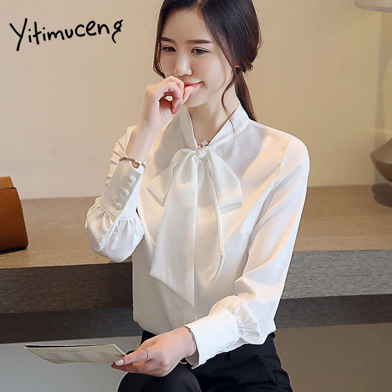 white satin blouse with bow