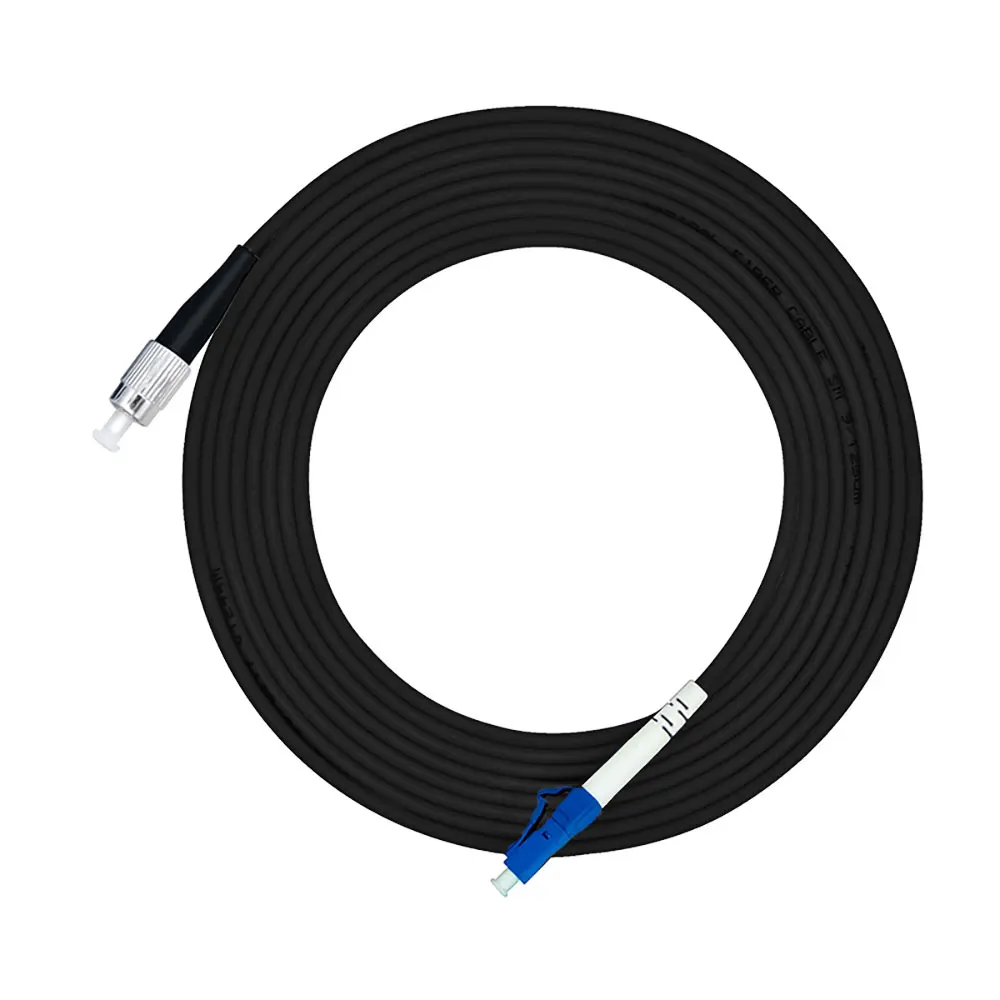 656FT армированный кабель для наружной прокладки 200 метров FC-LC Simplex 9/125 OS1 одномодовый волоконно-оптический кабель патч-корд Перемычка FC к LC