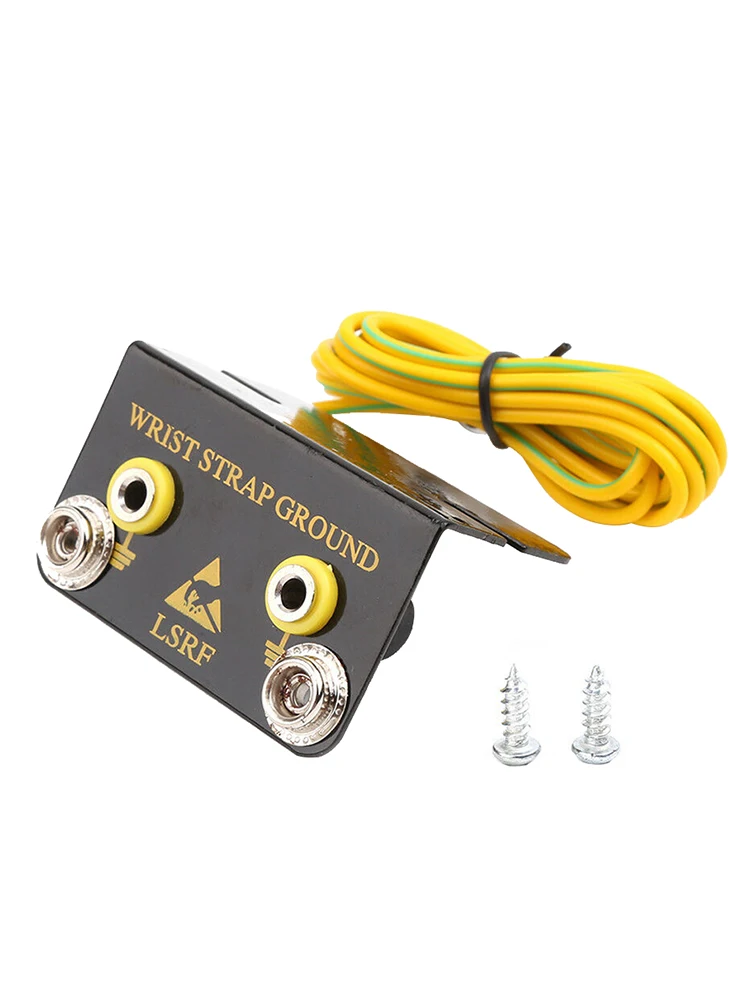 

ESD Dual Banana Plug Ground Socket for Anti Static Wrist Strap Armband L Shaped Socket Two Wrist Strap Armband