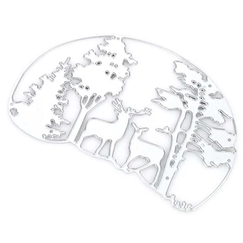 

2019 DIY Christmas Tree Animal Deer Frames Metal Cutting Dies Scrapbooking Card Making Album Stencil Embossing Craft