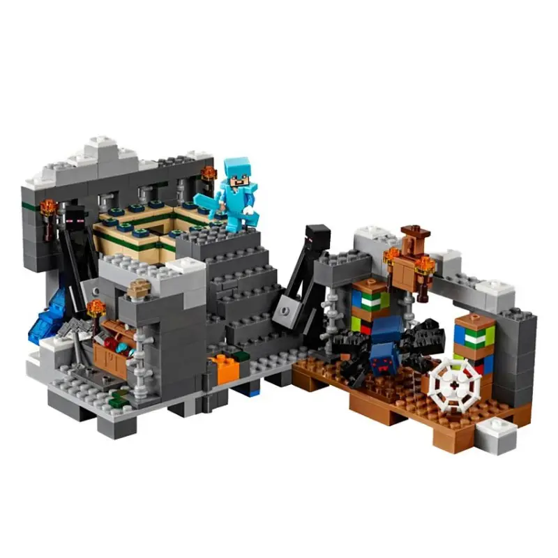 End Portal Building Blocks With Steve Action Figures Compatible My World Bricks Set Gifts Toys 21124 End Portal Building Blocks With Steve Action Figures Compatible My World Bricks Set Gifts Toys 21124