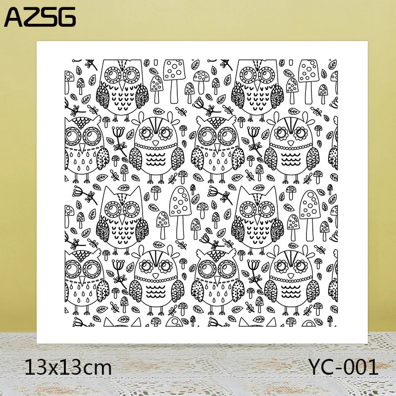 

ZhuoAng A group of owls Clear Stamps For DIY Scrapbooking/Card Making Decorative Silicon Stamp Crafts