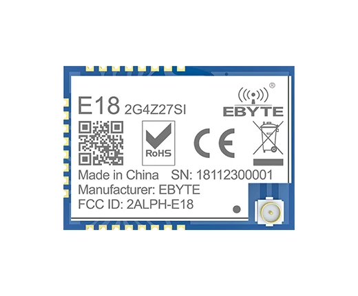 

CC2530 2.4G 27dBm PA+LNA SMD 256 KB 2.5km Range 3.3V IPEX Zigbee module E18-2G4Z27SI