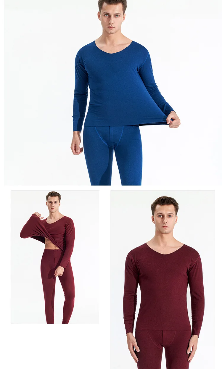 mens thermal long johns plus size thermal underwear thin section plus fertilizer base set Men's big size Long Johns warmest long underwear