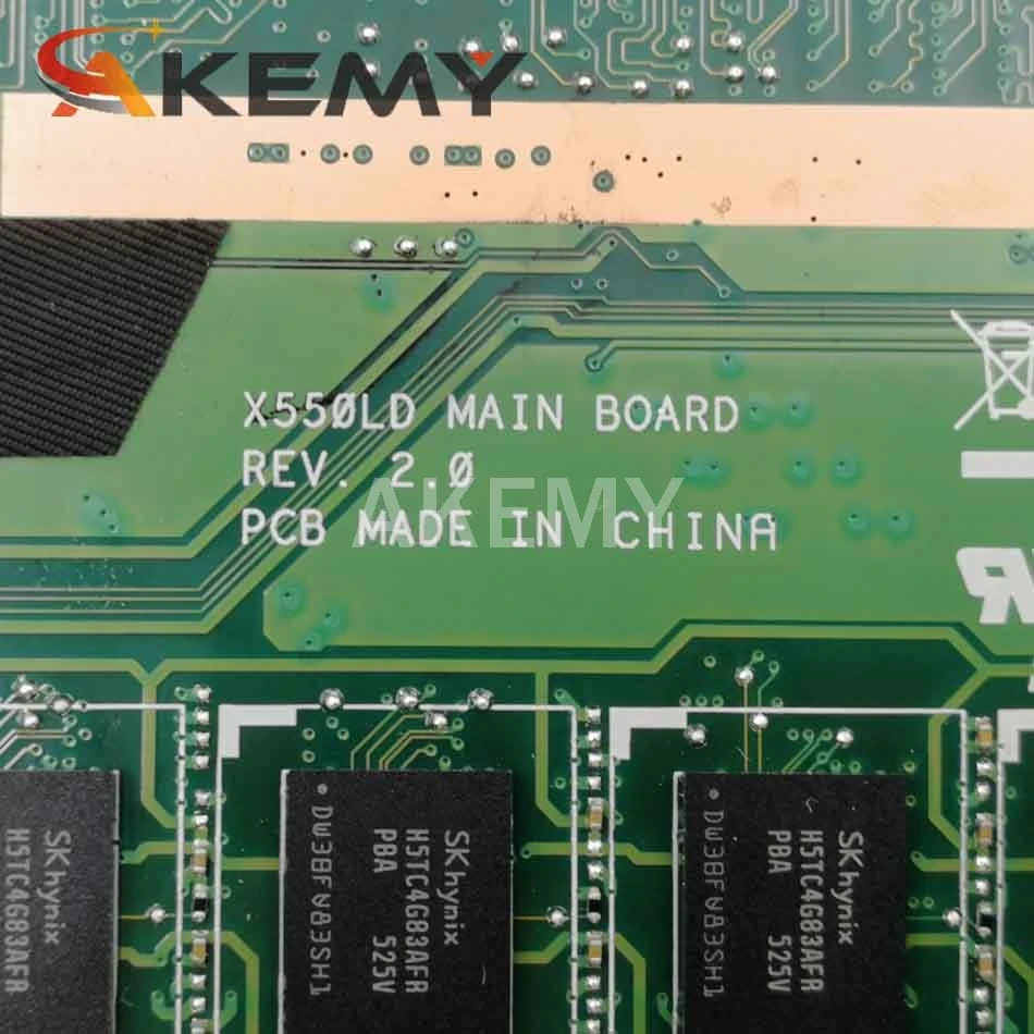Akemy For ASUS X550LA X550LD X550LC Y581L A550L R510L Y583L laptop motherboard tested 100% work original I7-4500/4510U 4GB RAM