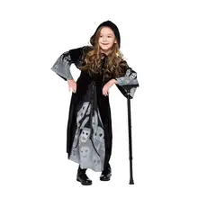 Детский костюм «скелет» для девочек костюм ведьмы на Хэллоуин вечерние необычный праздничный наряд костюмы косплей надувные Рождество парад костюмы платье для выступлений на сцене