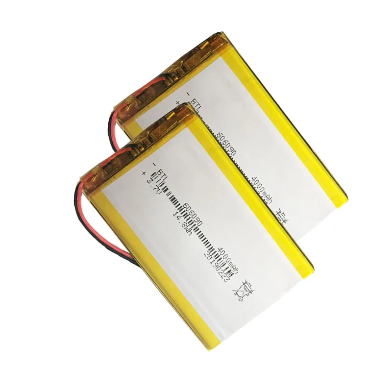 3,7 v 4000mAh 606090 перезаряжаемая Lipo батарея для gps MP4 камеры power Bank планшет электрические игрушки PAD DVD литий-полимерная батарея