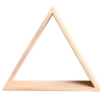 

Ins Style Storage Rack Natural Wooden Handmade Diy Triple-Cornered Wall-Mounted Commodity Shelf Storage Rack Children Home Decor
