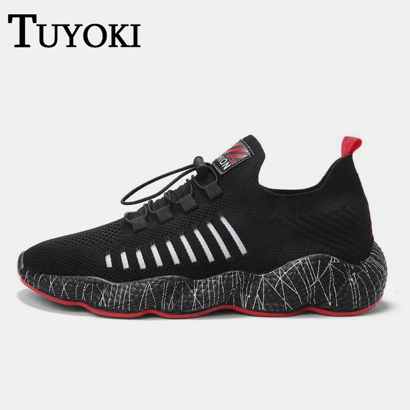 

Tuyoki Men Running Shoes Sneakers Breathable Lightweight Male Athletic Sports Shoes For Outdoor Walking Jogging Size 39-44