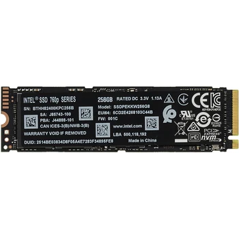 

Drive SSD Intel PCI-E X4 256 GB ssdpekkw256g8xt 760p series M.2 2280