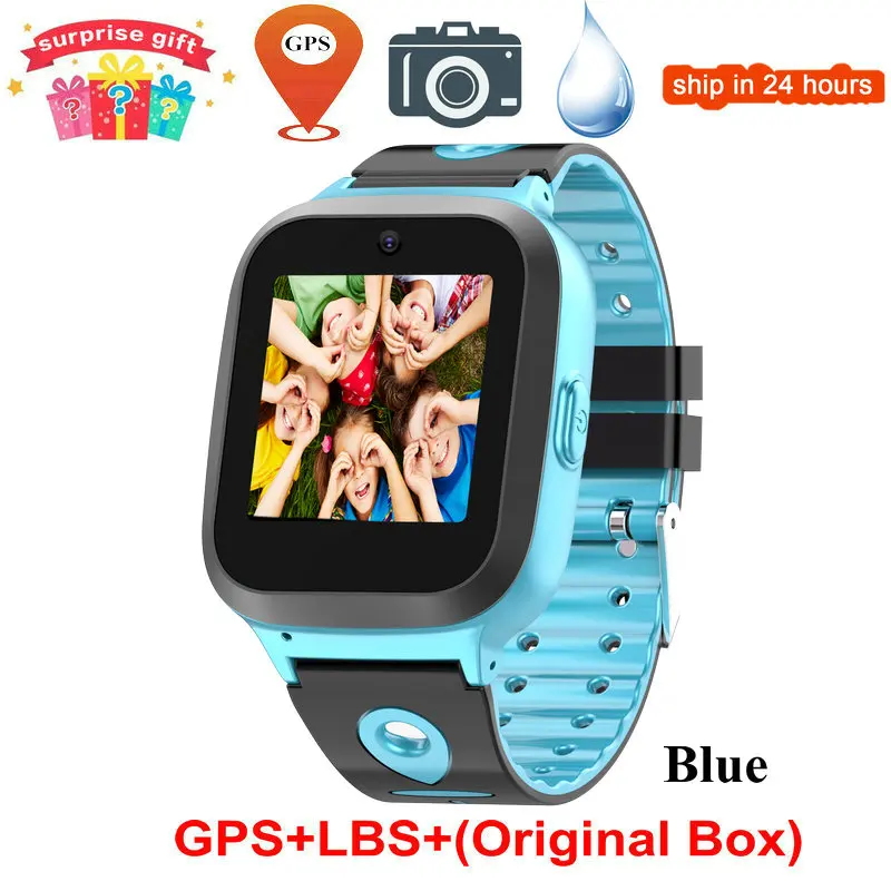 blue Q27 умные детские часы водонепроницаемые SOS gps Детские умные часы камера 2g Детские умные часы PK Q528 Q6 позиция телефон детские часы - Цвет: blue