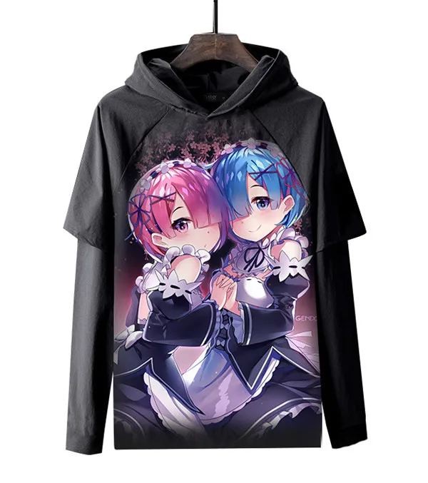 Style10 Re Life in a different world от zero Emiria Emilia Rem Ram, пуловер с капюшоном, костюм для косплея, Мужская и Женская толстовка - Цвет: Style10