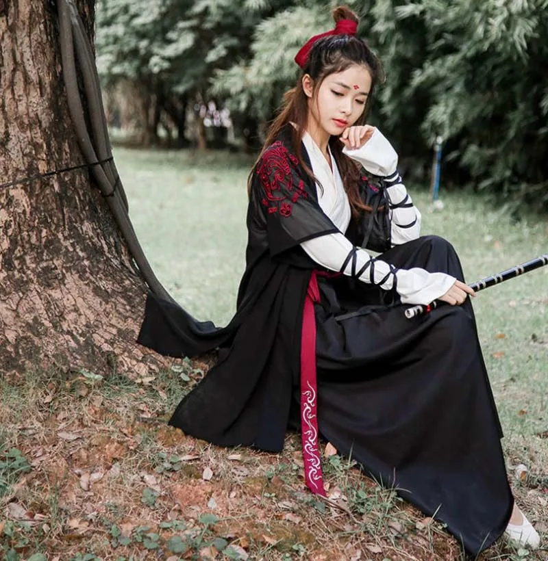 Женский костюм Hanfu китайский древний традиционный набор кимоно карнавальный для