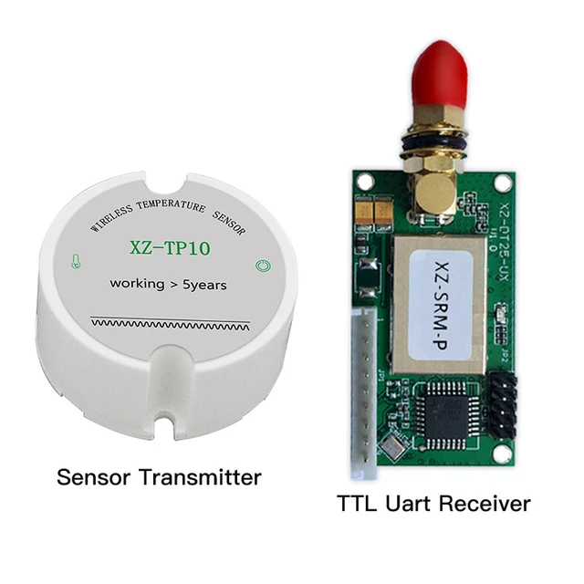 Capteur de température sans fil 433 868/915mhz + récepteur Uart