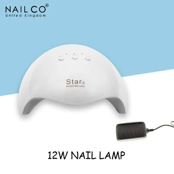 

NAILCO LED Nail Lamp for Manicure 12W Nail Dryer Machine 12 Pcs Leds UV Gel Nail Polish with Motion Sensing Manicure Salon Tool